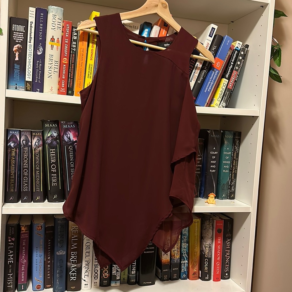 Small maroon tank blouse
